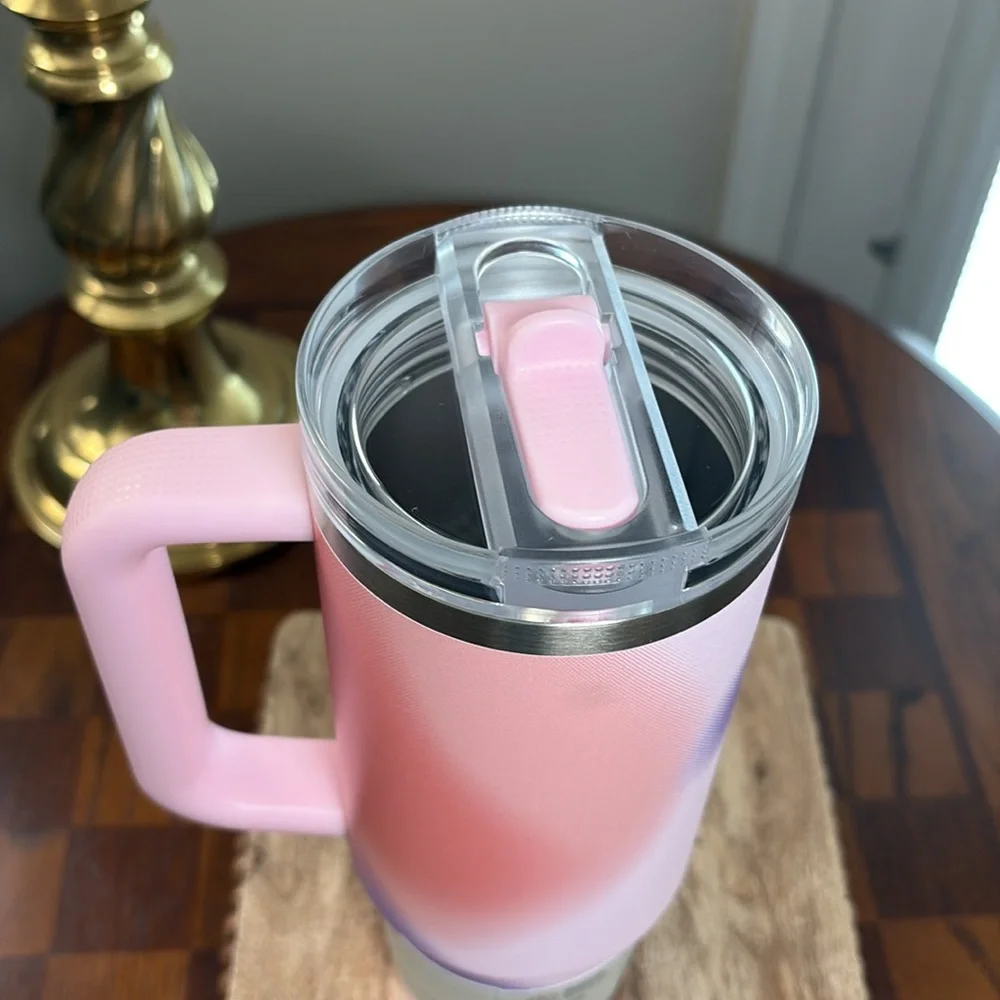 40 oz Stanley pink/purple flip top tumbler - Picture 3 of 5